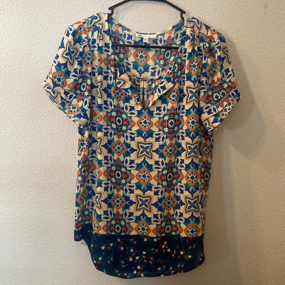 DR2 geometric boho blouse size small